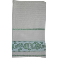 Kitchen Terry Towel with Aida Band - Fern